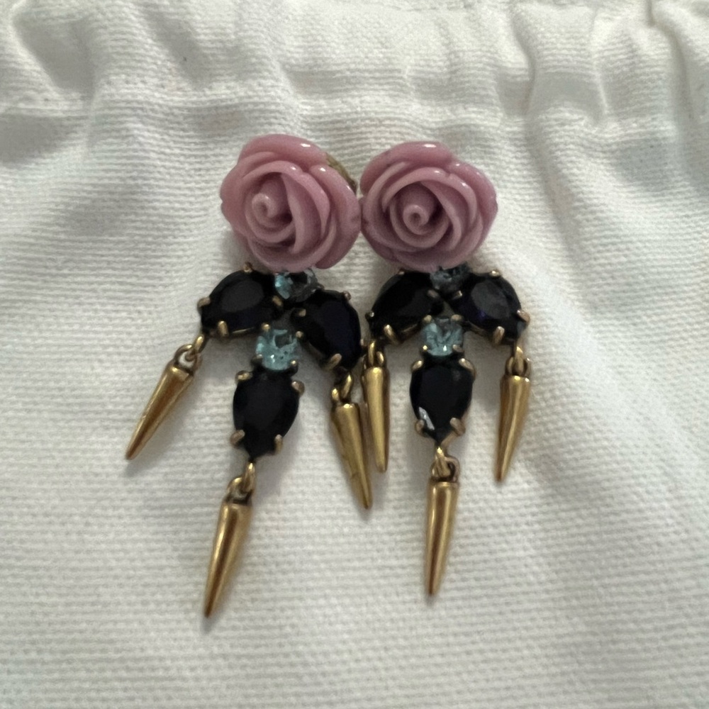 J crew rose earrings